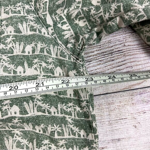 Columbia Men’s Short Sleeve Green Hawaiian Button Down Shirt Cotton Size M - Picture 9 of 10